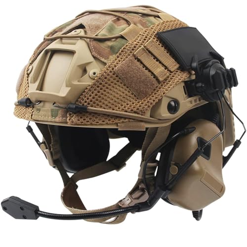 labzaa Airsoft Helm Set, Fast Helm Set mit Multicam Airsoft Helm Abdeckung & Militär Headset Adjustable Taktik Fast Protection Helm für Airsoft Paintball Outdoor Jagd A M labzaa Airsoft Helm Set, Fast Helm Set mit Multicam Airsoft Helm Abdeckung & Militär Headset Adjustable Taktik Fast Protection Helm für Airsoft Paintball Outdoor Jagd A M von labzaa