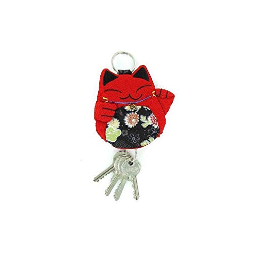 lachineuse Schlüsselanhänger Japanische Winkekatze Maneki Neko Katze, Mauve lachineuse Schlüsselanhänger Japanische Winkekatze Maneki Neko Katze, Mauve von lachineuse
