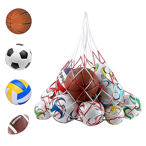 laeeyin Ballnetz für 10 bälle Ballnetz,Ballsack Balltaschen&netze, Balltragenetz Ball Carry Net passend für 10-15 Bälle,Fußball,Basketball,Volleyball,Handball von laeeyin