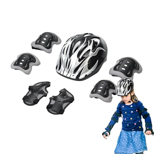 lanliflying Kleinkind-Helme und Knieschoner-Sets, stoßfeste Kleinkind-Fahrräder, Helme, Kinder-Knieschoner und Ellbogenschützer, bequeme Kinder-Skateboard-Helme, Kinder-Skateboard-Pads für Kinder im von lanliflying