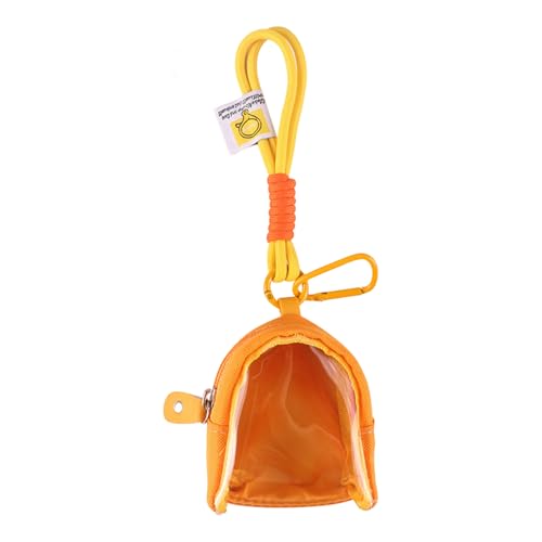 lanliflying Transparente Figuren-Display-Tasche, tragbare Puppen-Tragetasche, staubdichte Ohrstöpsel-Organizer-Tasche, Sammlerstück-Vitrine mit Reißverschluss, Umhängeband für Lippenstifte, Schlüssel, von lanliflying