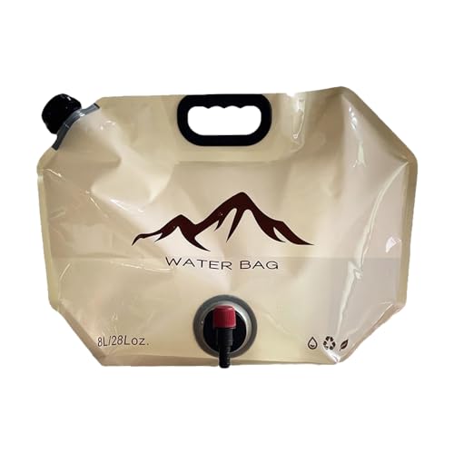 laocaf 8L Portable Water Bag, 2024 Neuer Wasserkanister mit Hahn, Faltbarer Wasserkanister mit Extra Großem Fassungsvermögen, Geeignet zum Angeln, Camping, Bergsteigen und Reisen (2, Khaki) von laocaf