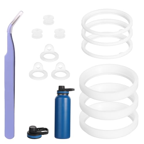 lasuroa 13 Stück Silikon Wasserflaschendichtungen für Thermoflask, mit Pinzette & Ablassstopfen, Wasserflaschendeckel Dichtungsringe Ersatzteile für 40oz Strohhalmdeckel, Chug-Auslauf, Chug-Deckel lasuroa 13 Stück Silikon Wasserflaschendichtungen für Thermoflask, mit Pinzette & Ablassstopfen, Wasserflaschendeckel Dichtungsringe Ersatzteile für 40oz Strohhalmdeckel, Chug-Auslauf, Chug-Deckel von lasuroa