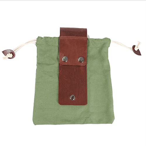 23 x 21 cm + Canvas-Gürteltasche zum Sammeln von Steinen, Gartengeräte, Tasche für Männer oder Frauen, grün von lazyfun
