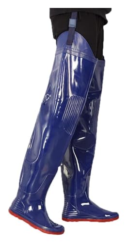 lbEUR Wathose Herren, Wathose mit Stiefeln, for Wathosen, langlebige, verstellbare Schnalle und rutschfeste Unterseite for Wathosen (Color : Blue, Size : 40) von lbEUR