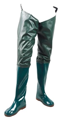 lbEUR Wathose Herren, Wathose mit Stiefeln, rutschfeste Oxford-Sohle, geeignet for Männer und Frauen for Angeln, Jagen und Züchten (Color : Green, Size : 7) von lbEUR