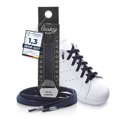 leazy flat Schnürsenkel, Dunkelblau, L: Bis 6 Ösen pro Seite, 1 Paar leazy flat Schnürsenkel, Dunkelblau, L: Bis 6 Ösen pro Seite, 1 Paar von leazy