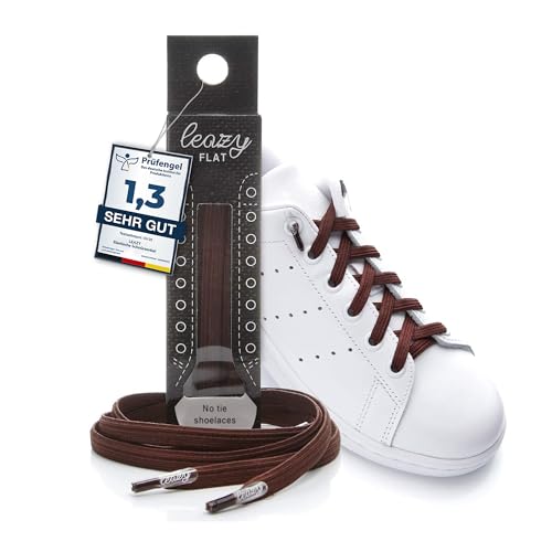 leazy flat Schnürsenkel, Dunkelbraun, L: Bis 6 Ösen pro Seite, 1 Paar leazy flat Schnürsenkel, Dunkelbraun, L: Bis 6 Ösen pro Seite, 1 Paar von leazy