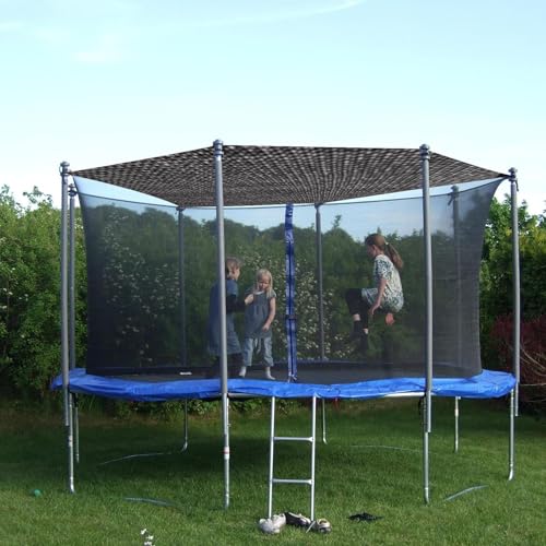 Trampolin Sonnenschutznetz, Ø 183 244 305 366 427 cm Trampolin Sonnenschutz Abdeckung, Sonnenschutz Trampolin Zelt Abdeckung, UV-resistent Trampolin zubehör von lembrd