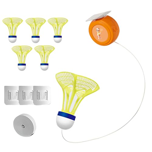 lembrd Badminton Trainer, Badminton Rebound Trainer, Badminton Trainerset, Badminton Single Trainer für Indoor, Badminton Lernwerkzeuge, Tragbares Badminton Trainingsgerät für Kinder und Erwachsene von lembrd