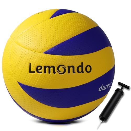 lemondo Volleyball Wasserfest Beachvolleyball mit Pumpe Langlebiger PU Volleyball Outdoor Indoor Strand Garten… von lemondo