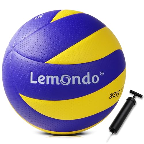 lemondo Volleyball Wasserfest Beachvolleyball mit Pumpe Langlebiger PU Volleyball Outdoor Indoor Strand Garten… von lemondo