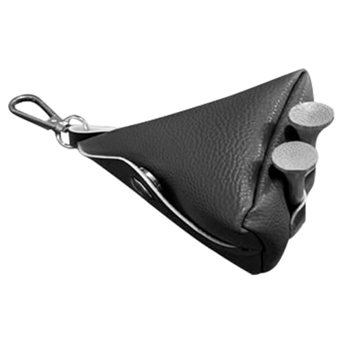 Golfball-Hüfttasche, Golf-Tee-Tasche - Golfballtasche aus PU-Leder mit Magnetverschluss,Golfzubehör, Golfball-Hüfttasche im Dreieck-Design für Freunde, Familie oder Golfliebhaber von lencyotool