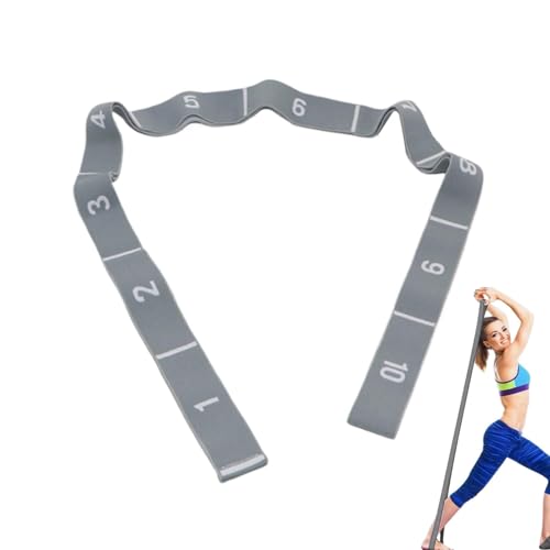 Stretchband für Übungen, Fitness-Stretching-Gurt | 10 Schlaufen Stretchband | Elastischer Fitnessgurt für Heimtraining, Training, Pilates und Gymnastik von lencyotool