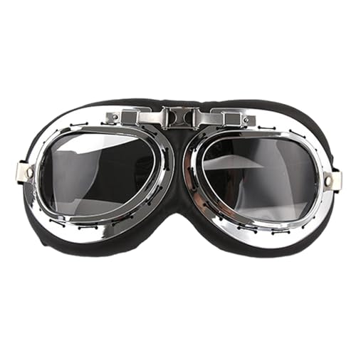 lencyotool Reitbrillen, ATV-Brillen | Vintage Motorrad-Reitbrille für Piloten,Outdoor-Brille mit verstellbaren Trägern, staubdichte Motorradbrille über Brille für Motorrad von lencyotool