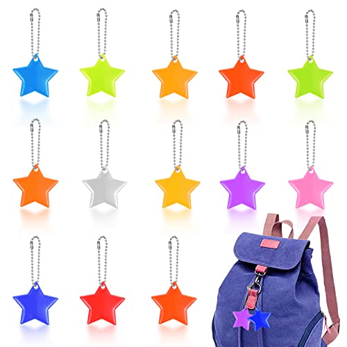 letcdfer Sicherheits Reflektor Anhänger,13 Stück Sicherheits Reflektor Anhänger Kinder Reflektor Anhänger,Sicherheits Reflektoren Anhänger Kinder für Schultasche Rucksack Nacht Radfahren Laufen von letcdfer