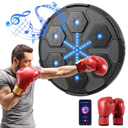 Musik-Boxmaschine, Smart Elektronische Boxtrainingsausrüstung, Smart Bluetooth Boxing Machine, Wandmontiertes LED Boxziel, Boxtrainingsausrüstung für Heimübungen Stressabbau (Schwarz+Boxhandschuh) Musik-Boxmaschine, Smart Elektronische Boxtrainingsausrüstung, Smart Bluetooth Boxing Machine, Wandmontiertes LED Boxziel, Boxtrainingsausrüstung für Heimübungen Stressabbau (Schwarz+Boxhandschuh) von lifetter