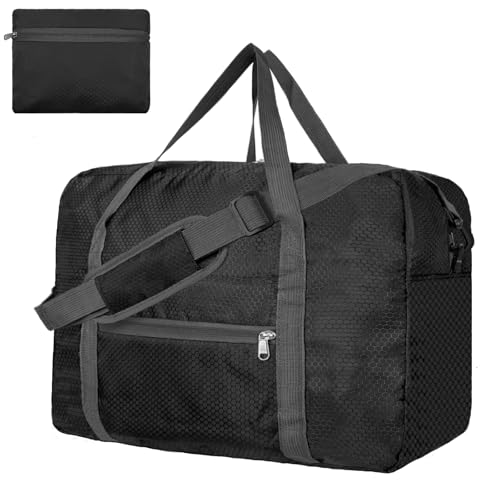 Easyjet Airlines Kabinentasche, 45 x 36 x 20 cm, Untersitz-Reisetasche, faltbar, Handgepäck, Reisetasche für Damen und Herren, Schwarz , With Shoulder Strap, Reisetasche von lifwimner