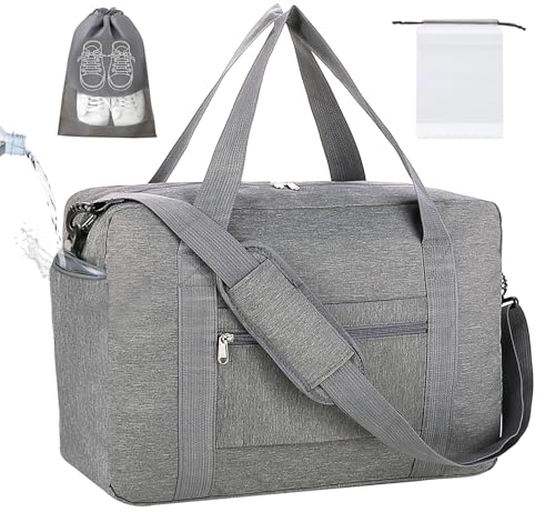 lifwimner 45x32x18 Handgepäck Tasche mit Nasstasche, für Easyjet Reisetasche klein für Flugzeug, Faltbare Handgepäck Cabin Bag Koffer für Damen Herren(Grau, 25L) lifwimner 45x32x18 Handgepäck Tasche mit Nasstasche, für Easyjet Reisetasche klein für Flugzeug, Faltbare Handgepäck Cabin Bag Koffer für Damen Herren(Grau, 25L) von lifwimner