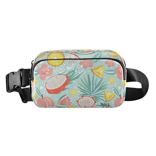 Ananas-Drachenfrucht, trendige Bauchtasche für Männer und Frauen, Mehrzweck-Gürteltasche, Reisebrieftasche mit verstellbarem Riemen für Reisen, Urlaub, Laufen, Ananas-Drachenfrucht, 1 size von linqin