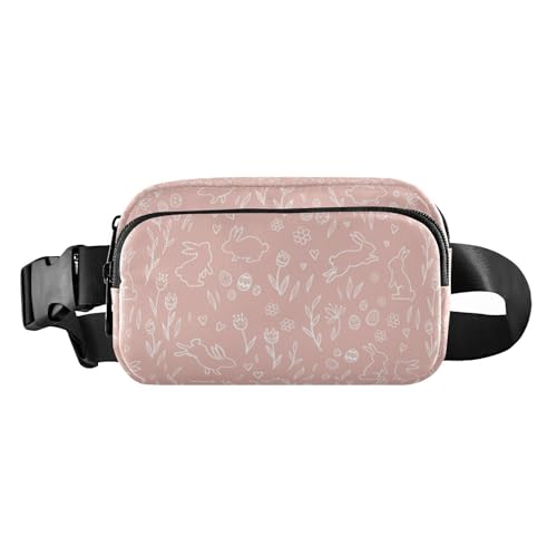 Stilvolle Hüfttasche mit niedlichem Ostermuster, für Damen, Herren, Teenager, wasserdicht, Crossbody-Tasche, Anti-Diebstahl, Hüfttasche mit verstellbarem Riemen für Reisen, Einkaufen, Laufen, von linqin