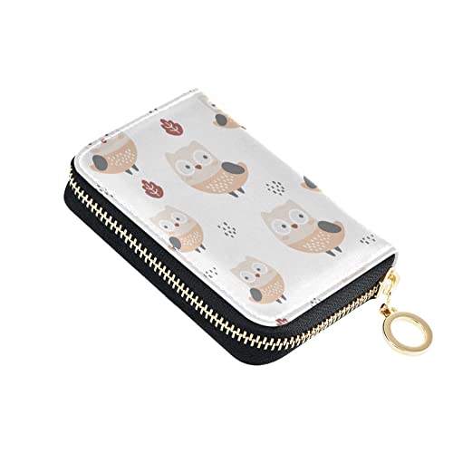 linqin Kleiner Kartenhalter Geldbörse Safe Zipper Geldbörse Mädchen Leder Kartenetui für Reisen Niedliche Eule, Eulenmotiv, Einheitsgröße, Classic linqin Kleiner Kartenhalter Geldbörse Safe Zipper Geldbörse Mädchen Leder Kartenetui für Reisen Niedliche Eule, Eulenmotiv, Einheitsgröße, Classic von linqin