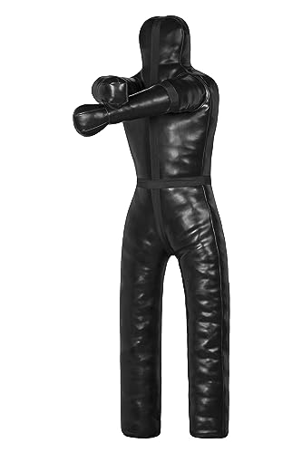 LISARO Brazilian UFC Jiu Jitsu Grappling Dummy, MMA Grappling, Ringerpuppe-Wrestling Dummy schwarz, Ungefüllt.160CM LRD-Model von lisaro