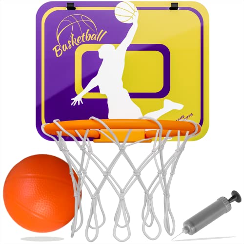 littneo Mini-Basketballkorb für Kinder 30 x 24 cm Mini-Rückwand, Mini-Korb und Ball, Indoor-Basketballkorb für kleine Kinder von littneo