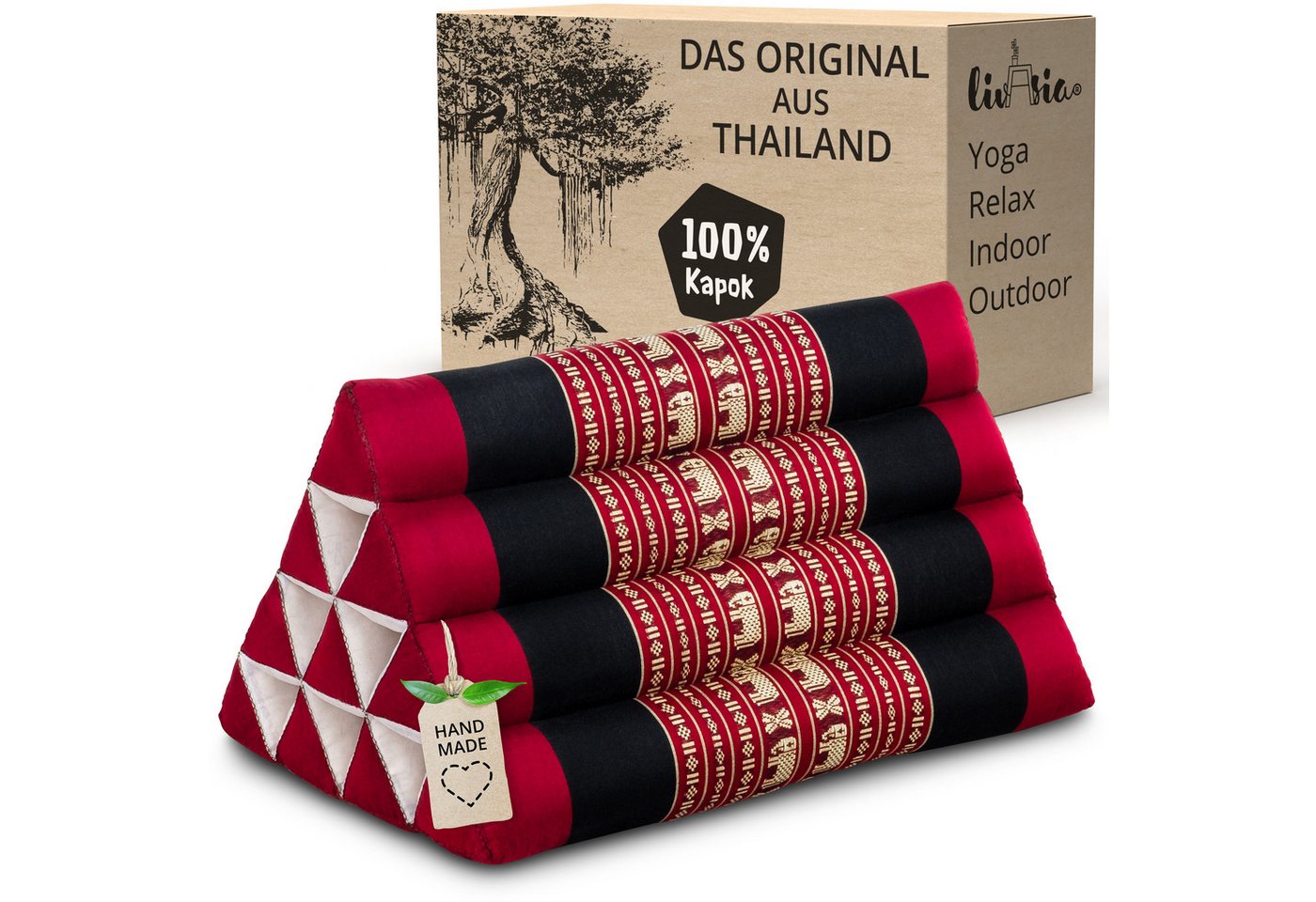livasia Keilkissen Dreieckskissen Classic, vegan und handgefertigt, 30x50x29cm, Kapok livasia Keilkissen Dreieckskissen Classic, vegan und handgefertigt, 30x50x29cm, Kapok von livasia