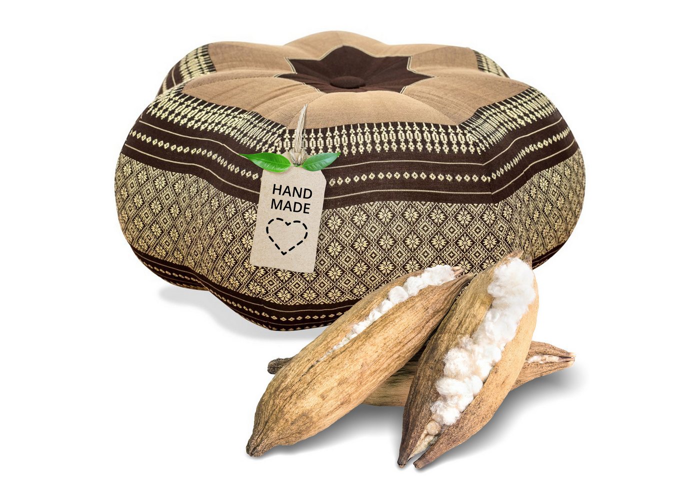 livasia Meditationskissen Zafukissen Stern groß, vegan und handgefertigt, Ø 40x20cm, Kapok livasia Meditationskissen Zafukissen Stern groß, vegan und handgefertigt, Ø 40x20cm, Kapok von livasia
