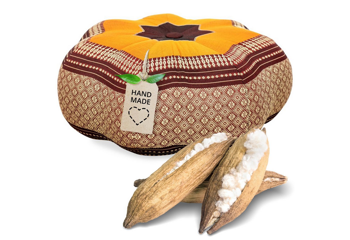 livasia Meditationskissen Zafukissen Stern groß, vegan und handgefertigt, Ø 40x20cm, Kapok livasia Meditationskissen Zafukissen Stern groß, vegan und handgefertigt, Ø 40x20cm, Kapok von livasia