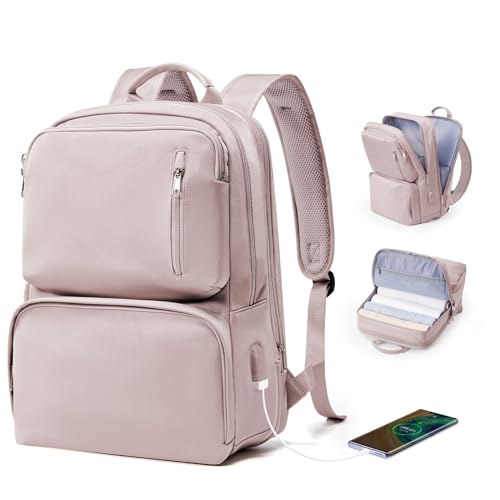 livbote Easyjet Handgepäck 45x36x20 Rucksack Reiserucksack Damen Wasserdicht Travel Backpack Handgepäck Flugzeug für Reise Schule Arbeit Rosa von livbote