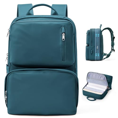 livbote Handgepäck Rucksack Reiserucksack Damen 40x30x20 Wizzair Erweiterbar Rucksack Wasserdicht Pfauen blau von livbote