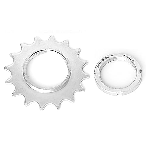 lopituwe Single Speed Fixed Gear Fahrradrad Zahnräder für Nabe Fahrrad Kohlenstoffstahl Kettenrad Lockring Kit Reparatur Schwungrad Zubehör 18T, 16T von lopituwe