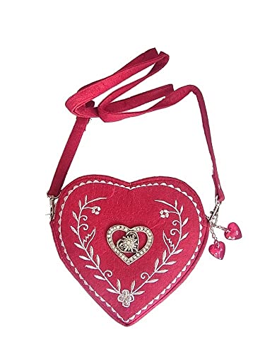 Edelweiss Trachten Tasche Oktoberfest Dirndl Herzform abnehmbarem Langer Filzoptik Fuchsia Edelweiss Trachten Tasche Oktoberfest Dirndl Herzform abnehmbarem Langer Filzoptik Fuchsia von lordies