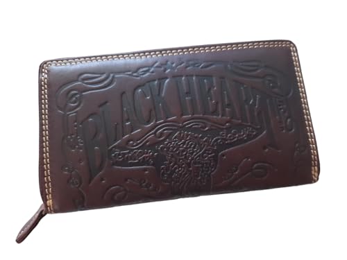 Geldbörse Portmonee Portemonnaie Geldbeutel echtes Leder Black Heart Braun Geldbörse Portmonee Portemonnaie Geldbeutel echtes Leder Black Heart Braun von lordies