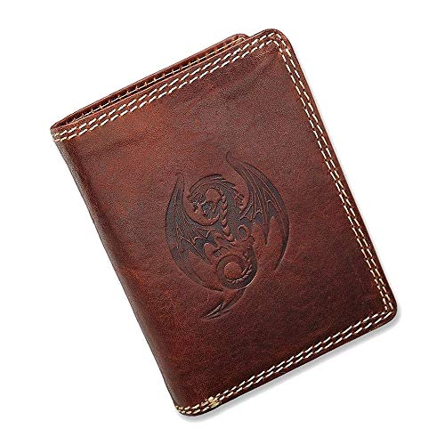 Herren Geldbörse Portmonee Portemonnaie Geldbeutel Echtes Leder Drache Braun Brown Herren Geldbörse Portmonee Portemonnaie Geldbeutel Echtes Leder Drache Braun Brown von lordies
