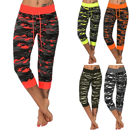 Damen Yogahose Casual 3/4 Hose Camouflage Bedruckt Baggy Jogginghose Elastischen Kordelzug Sporthose Bündchen Freizeithosen Lässige Hosen Damen Yogahose Casual 3/4 Hose Camouflage Bedruckt Baggy Jogginghose Elastischen Kordelzug Sporthose Bündchen Freizeithosen Lässige Hosen von luoluoluo