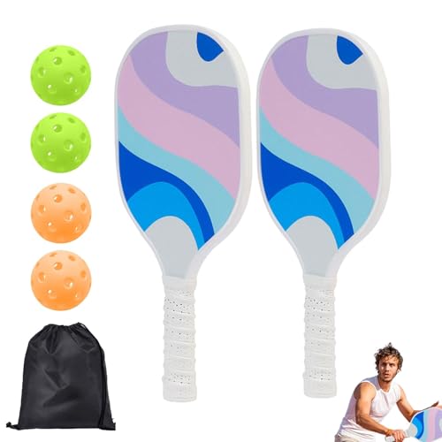 lwxij Pick Ballschläger-Familienset, Ballschläger-Set,Ballsportschläger mit Ball und Tasche - Leichte Pickschläger, Sportballpaddel, Ballpaddel-Sportzubehör für Damen von lwxij