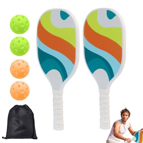 lwxij Pick Ballschläger-Familienset, Ballschläger-Set | Ballpaddel mit Ball und Tasche,Leichte Pickschläger, Sportballpaddel, Ballpaddel-Sportzubehör für Damen von lwxij