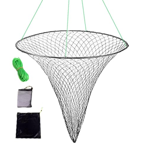 lyanny Garnelennetze zum Garnelenfischen, Wurfnetze mit großem Maschendesign, runde Garnelennetze, Wurfnetze zum Angeln, runde Garnelennetze für Köderfische von lyanny