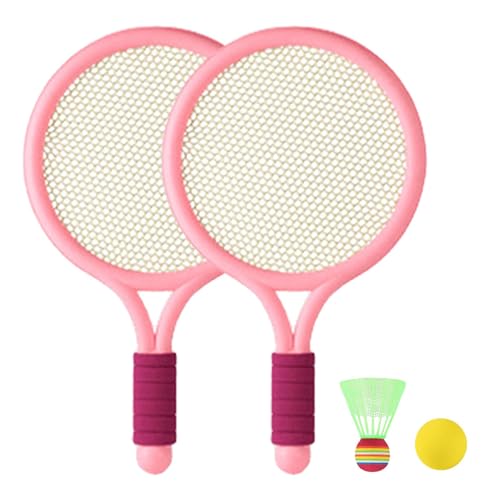 lyanny Kinder-Badminton-Set,Kinder-Badmintonschläger,Rutschfester Badmintonschläger für Kinder - Mit Federball und Tennisball, Eltern-Kind-Interaktions-Sportspielzeug von lyanny