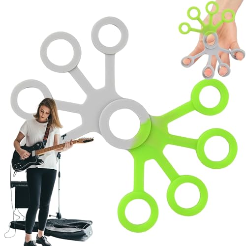 lyanny Silikonfingerstärke Trainer, Silikonfinger Stärkung | Palm -Trainingser für Kraftgitarre | Klettern Grip Stretcher Musiker Handgelenkshalter für Sportler von lyanny