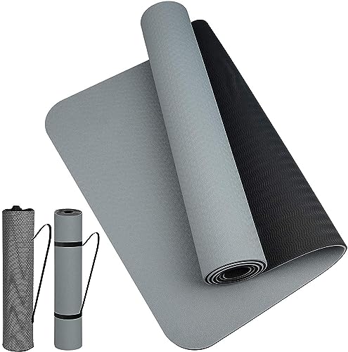 m Mu, Tpe Yogamatte, Weiche Dünne Doppelseitige Rutschfeste Trainingsmatte Mit Hoher Dichte Wasserdicht 183X61X0,13Cm, Mit Tasche Und Tragegurt, Für Pilates, Sport, Workout, Fitness, Meditation m Mu, Tpe Yogamatte, Weiche Dünne Doppelseitige Rutschfeste Trainingsmatte Mit Hoher Dichte Wasserdicht 183X61X0,13Cm, Mit Tasche Und Tragegurt, Für Pilates, Sport, Workout, Fitness, Meditation von m MU