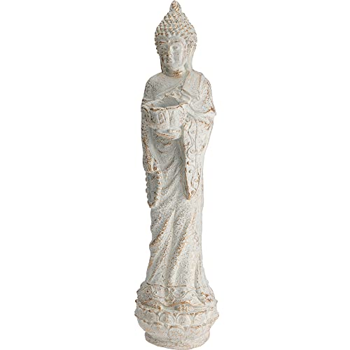 made2trade Buddha 60cm MGO Statue, Farbe: Weiß/Marmor von made2trade