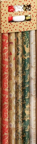made2trade Weihnachtliches Geschenkpapier-Set mit Bändern - 11 Teilig - 200x70cm - Vintage Mix - 1er made2trade Weihnachtliches Geschenkpapier-Set mit Bändern - 11 Teilig - 200x70cm - Vintage Mix - 1er von made2trade