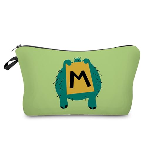 Kosmetiktasche Grünes Monster Schminktasche Tragbare Reise Kosmetiktasche Set,Klein Niedliche Vielseitige Geldbörse Klein, Kosmetiktasche Damen,Reißverschlusstasche Kosmetik Tasche von malxlaw