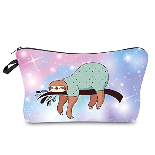 Kosmetiktasche Sloth Schminktasche Tragbare Reise Kosmetiktasche Klein Niedliche Vielseitige Make Up Bag Kosmetiktasche Damen Reißverschlusstasche Schminktasche Klein Mädchen von malxlaw