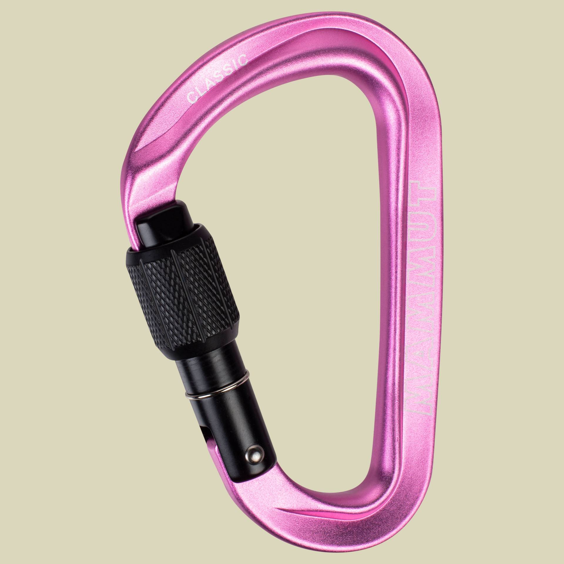 Classic HMS Screwgate Carabiner Größe one size Farbe pink von mammut