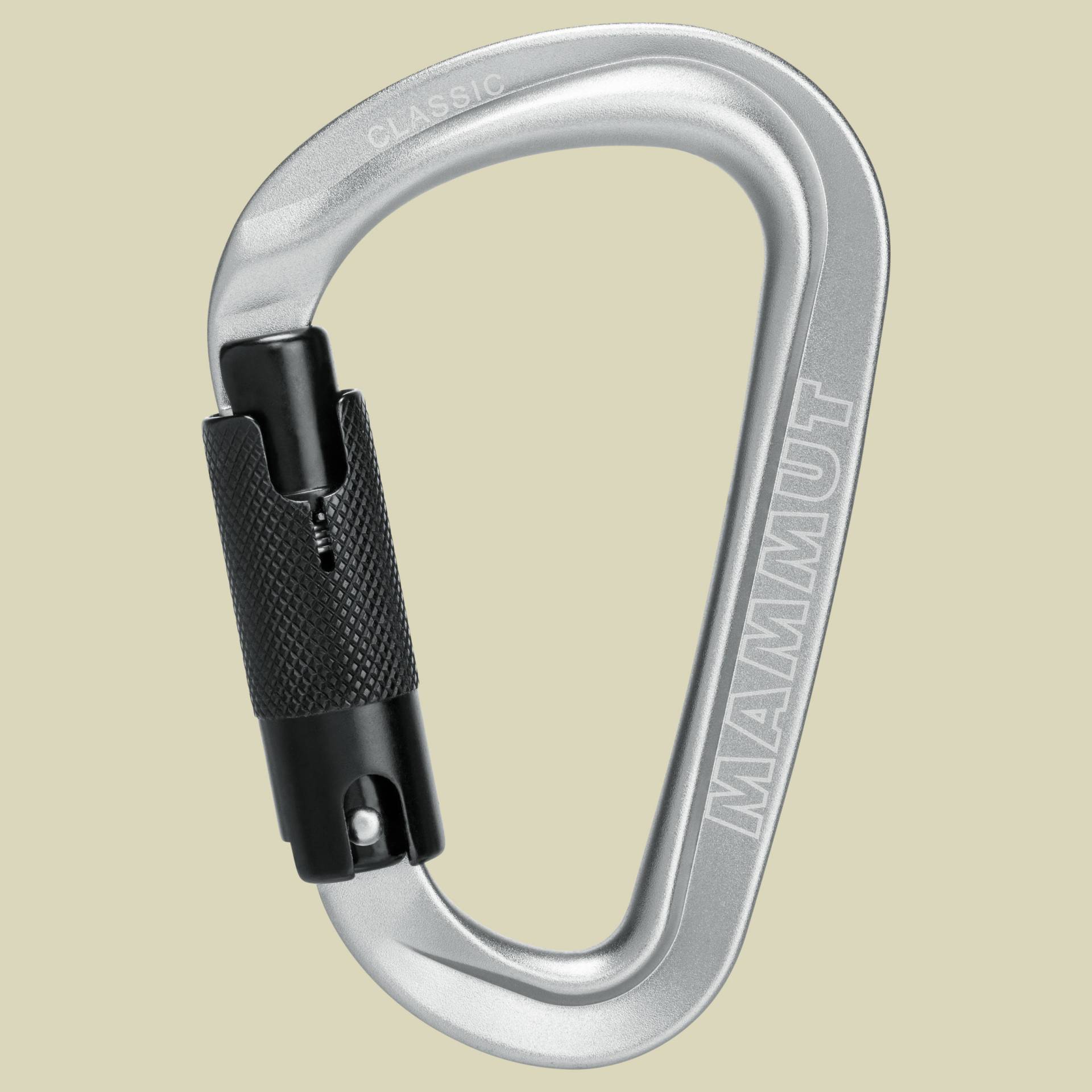 Classic HMS Twistlock Plus Carabiner Größe one size Farbe light grey von mammut